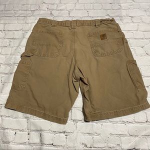 Carhartt Canvas Work Shorts Khaki Brown 38